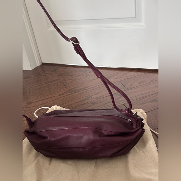 Marimekko wine red Leather KARLA Crossbody Bag - Picture 4 of 6